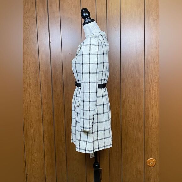 Self-Portrait Checkered Belted Minidress size 6 - Picture 8 of 13